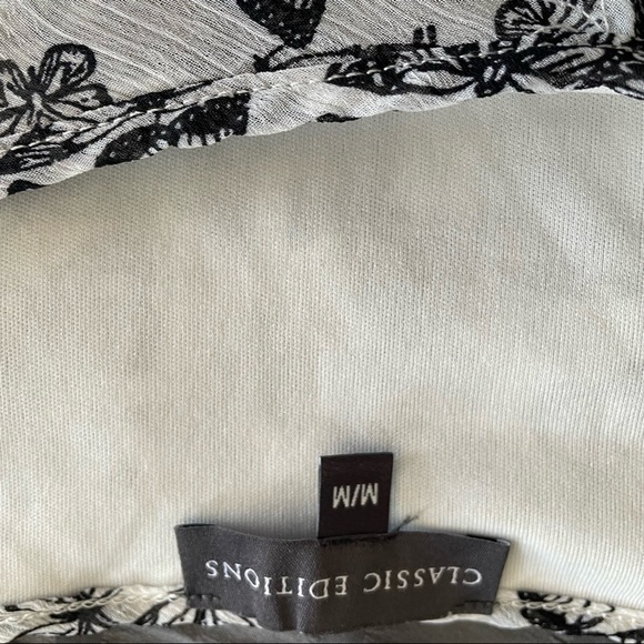 Classic Editions butterfly print short sleeved blouse  CUTE - Picture 9 of 11